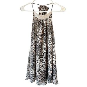Victoria’s Secret Animal Print Rhinestone Babydoll Tunic Top